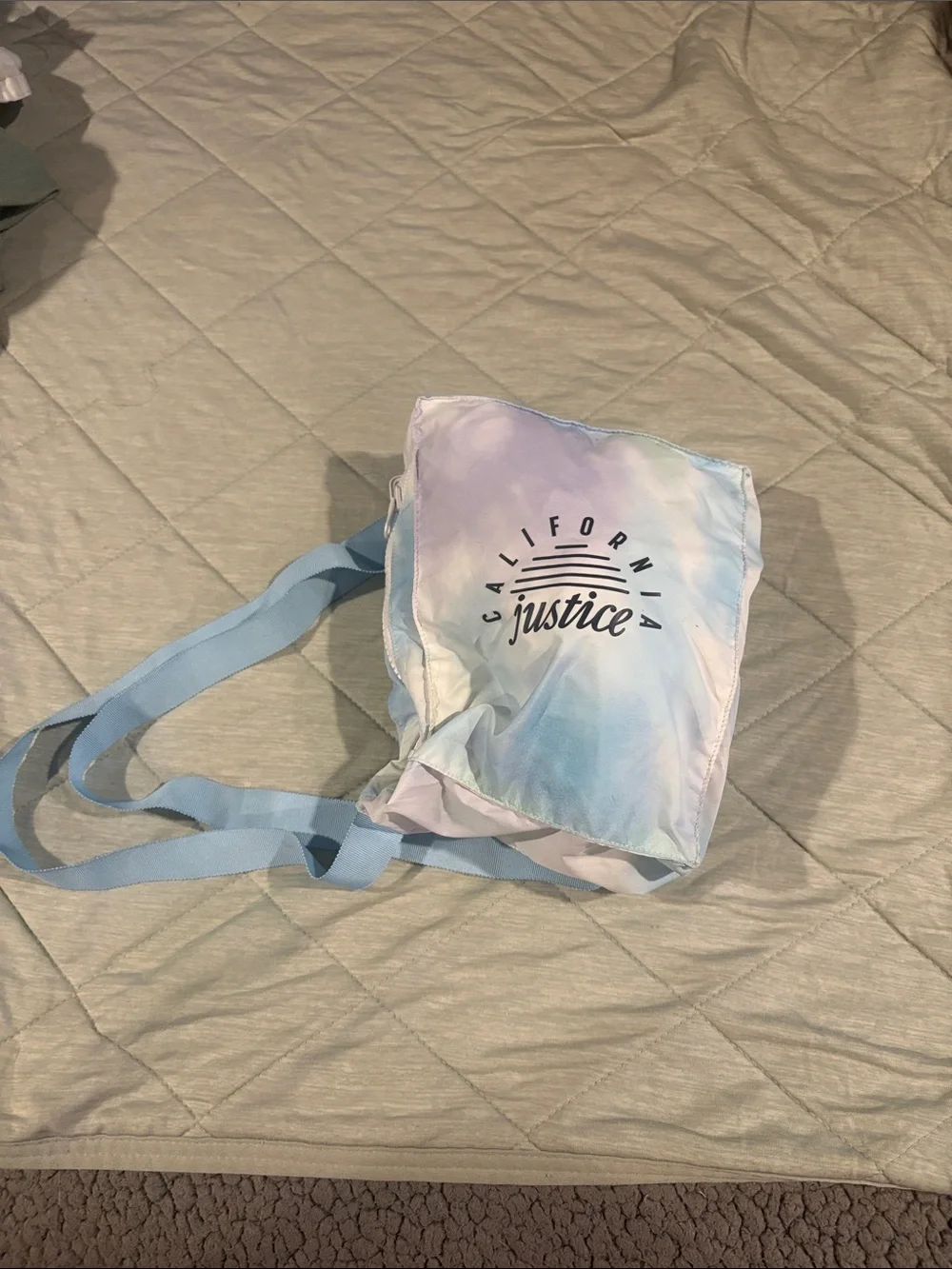 Justice Pastel Tie-Dye Hooded Windbreaker Jacket - Lavender, Mint, Sky Blue